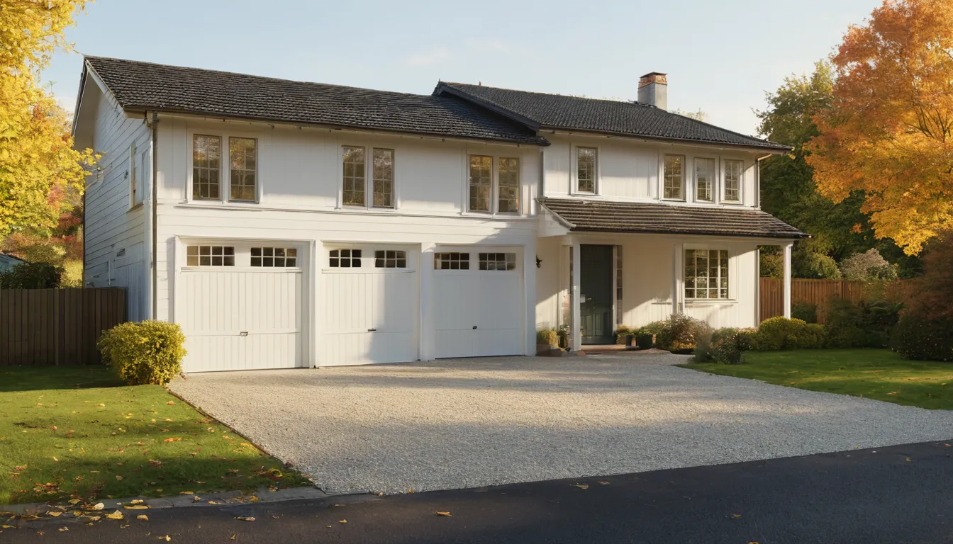 Frame house and garage in St. Louis with a coated floor